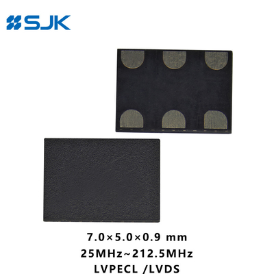 Buy SMD 7050 Programmable MEMS LVPECL Oscillator With 6Pads Support 1-220MHz 2.25-3.63V online manufacture